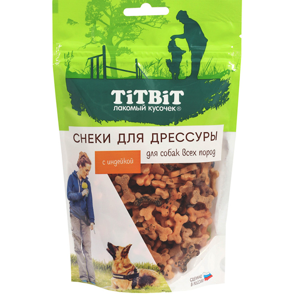 0027634.jpg Титбит Снеки для дрессуры собак всех пород с индейкой 100 г — изображение 1