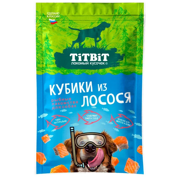 0036843.jpg Титбит Кубики из лосося д/собак 80г — изображение 1